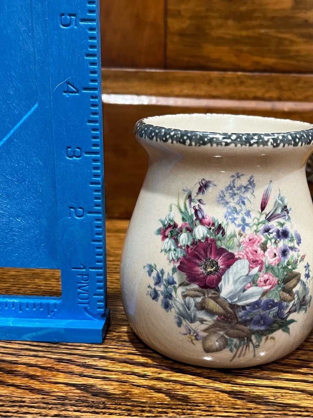 House & Garden Party 3-Piece Floral Vase Set Vintage 2001 Hand Made USA Cottage - Picture 9 of 9